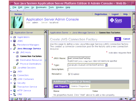 Creating a JMS Connection Factory